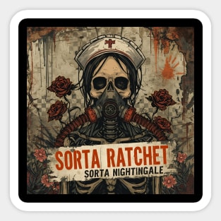Ratchet Nightingale Skeleton Nurse Halloween Sticker